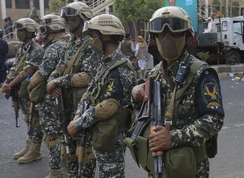 Security deployed as Ashura Day commemorations held in Sana'a, Sanaa, Yemen - 25 Stock Photos