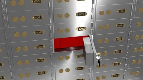 Security Deposit Box Stock Footage 74566398