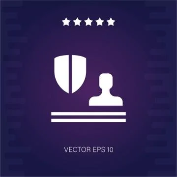 Security desk vector icon Stock Illustration