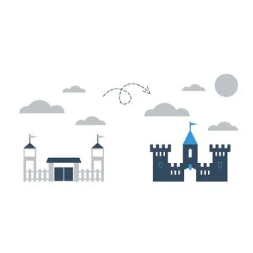 Security difference, safety idea, upgrade level Stock Illustration