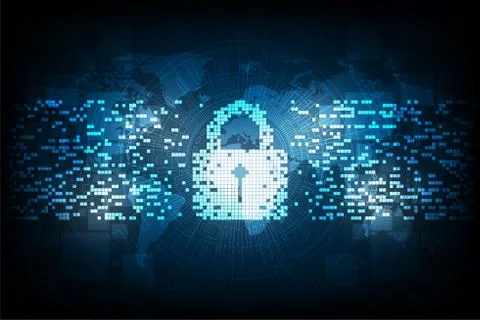 Security in digital format. Stock-Illustration