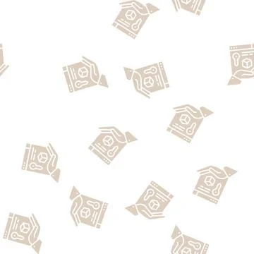 Security digital processing glyph seamless pattern Illustrazione stock