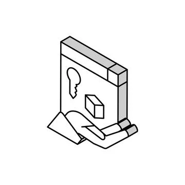 Security digital processing isometric icon vector illustration Illustrazione stock