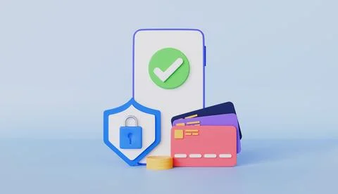Security of digital transactions with elements of smartphone 库存插图