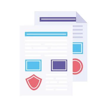 Security document file paper Stock Illustration