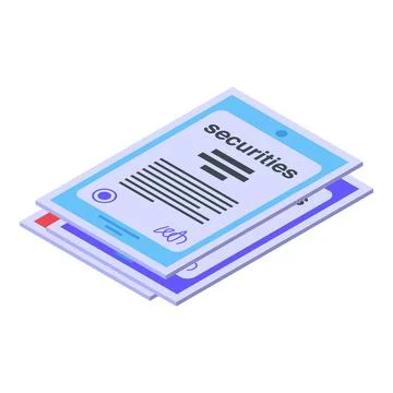 Security documents icon, isometric style Illustrazione stock