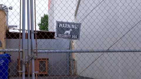 Security Dog Sign Stock Footage 237842788
