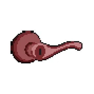 Security door handle pixel art vector illustration Illustration