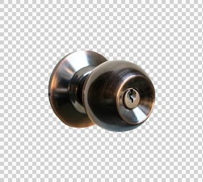 Security door knob circle material metal Stock Photos