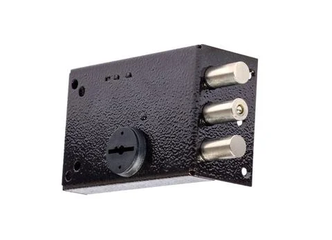 Security door lock Security door lock isolated on white background Copyrig... Stock Photos