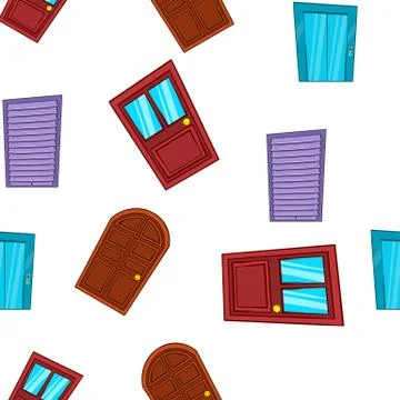 Security door pattern, cartoon style Illustrazione stock