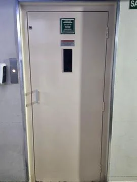 Security Door with Signage Stock Photos