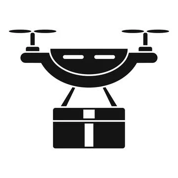 Security drone delivery icon, simple style Stock Illustration