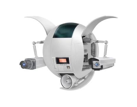 Security drone Stock Illustration