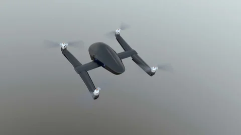 Security drones with camera flying in the sky Stock Footage 75737392