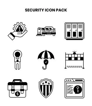Security DuoTone Graphics Icons Pack Stockillustratie