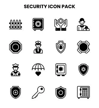 Security DuoTone UI Icons Pack Stockillustratie