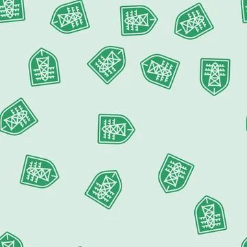 Security electric grid glyph seamless pattern Stock Illustration