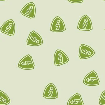 Security electricity glyph vector seamless pattern Illustrazione stock