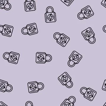 Security electricity line seamless pattern Stock Illustration
