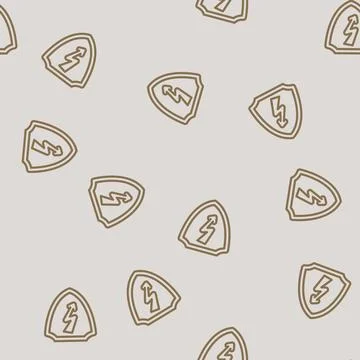 Security electricity line vector seamless pattern Illustrazione stock