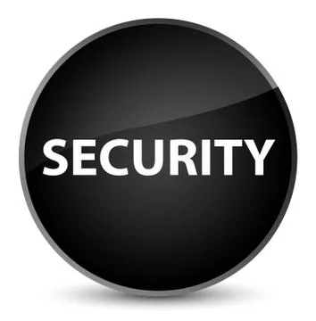 Security elegant black round button Illustrazione stock