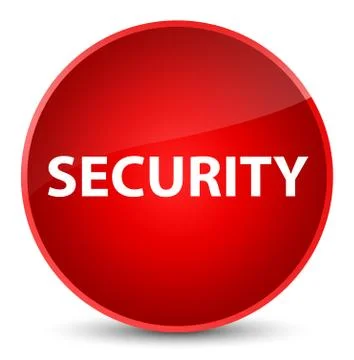 Security elegant red round button Stock Illustration