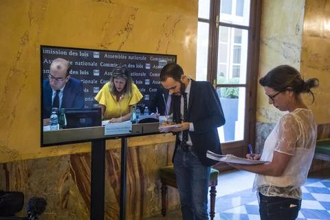 Security Elysee Palace official Alexandre Benalla political scandal, Paris, Fran Foto stock