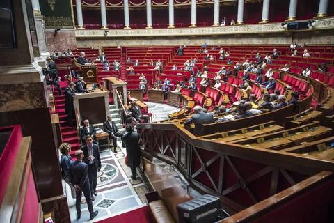 Security Elysee Palace official Alexandre Benalla political scandal, Paris, Fran 스톡 사진