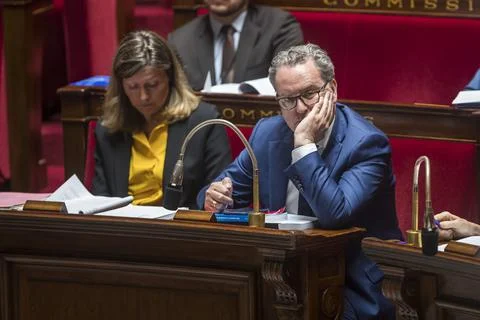 Security Elysee Palace official Alexandre Benalla political scandal, Paris, Fran Stock Photos