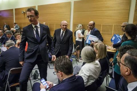Security Elysee Palace official Alexandre Benalla political scandal, Paris, Fran Foto stock