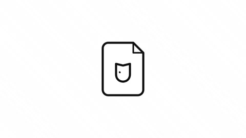 Security Encrypted Document File Format Icons Bundle Loop Vídeo Stock 334763164