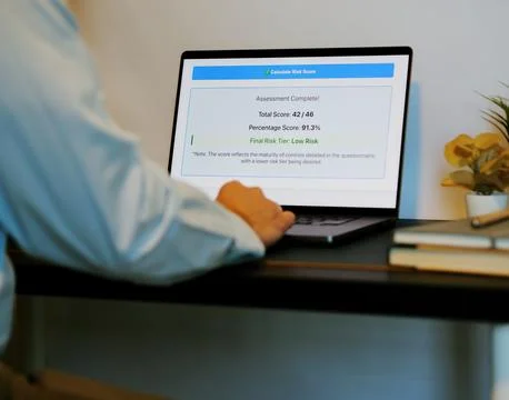 Security Engineer Does Third Party Risk Assessment Stock Photos