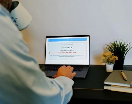 Security Engineer Does Third Party Risk Assessment Stock Photos