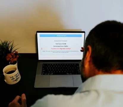 Security Engineer Does Third Party Risk Assessment Stock Photos