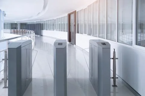 Security Entrance gate Access system for office Stock Photos