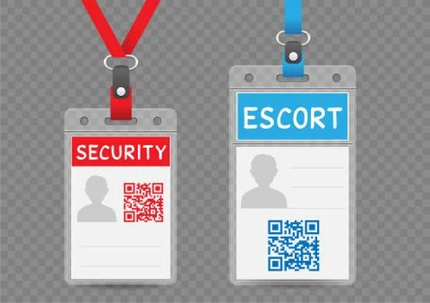 Security escort vertical badge Stock-Illustration