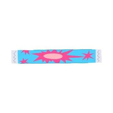 Security event bracelet cartoon vector illustration Stock Illustration