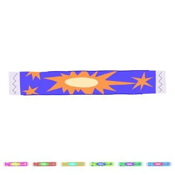 Security event bracelet vector cartoon graphic Stock Illustration