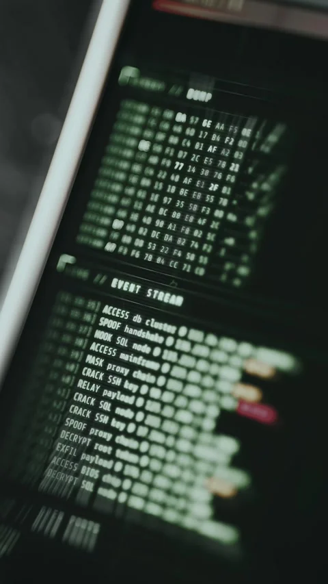 Security Event Stream Interactive Digital Display Stock Footage 336371472