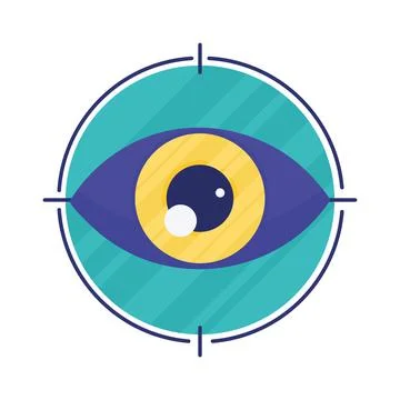Security eye in target 스톡 일러스트