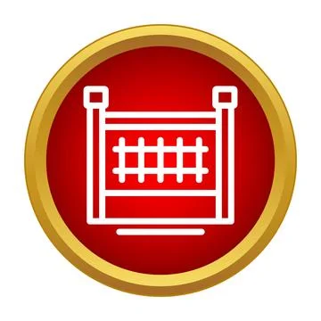 Security fence barrier grid icon protection concept Illustrazione stock