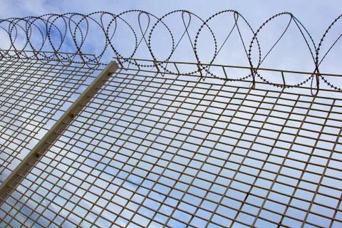 Security fence Fotos Stock