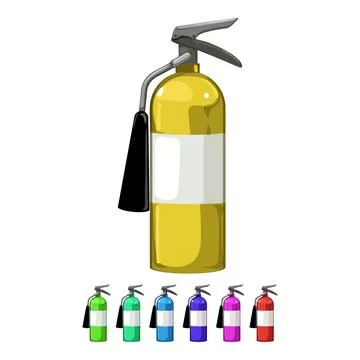 Security fire extinguisher cartoon vector graphic Stock Illustration