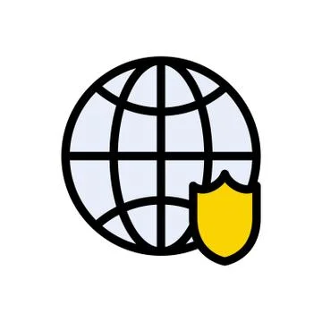 Security flat color icon Stock Illustration