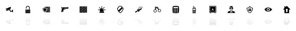 Security - Flat Vector Icons Stockillustratie