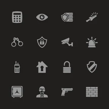 Security - Flat Vector Icons Stock Illustration