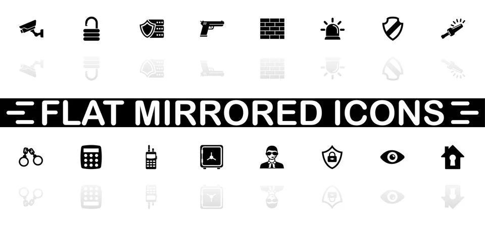 Security - Flat Vector Icons Stockillustratie