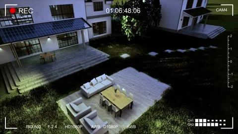 Security Footage From CCTV Camera In Backyard Of A House Stock Footage 328406220