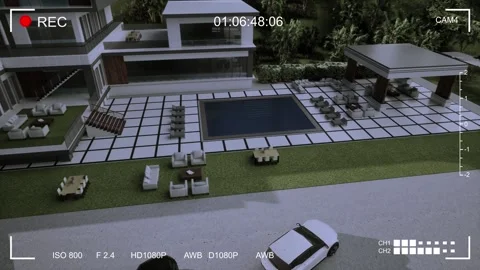 Security Footage From CCTV Camera In Backyard Of A House Stock Footage 329679963